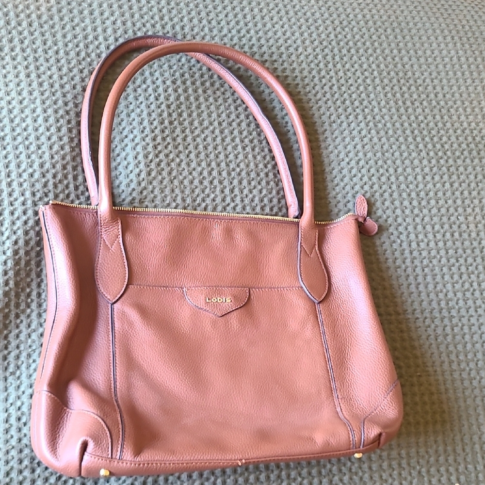 Lodis Brown Textured Shoulder Bag